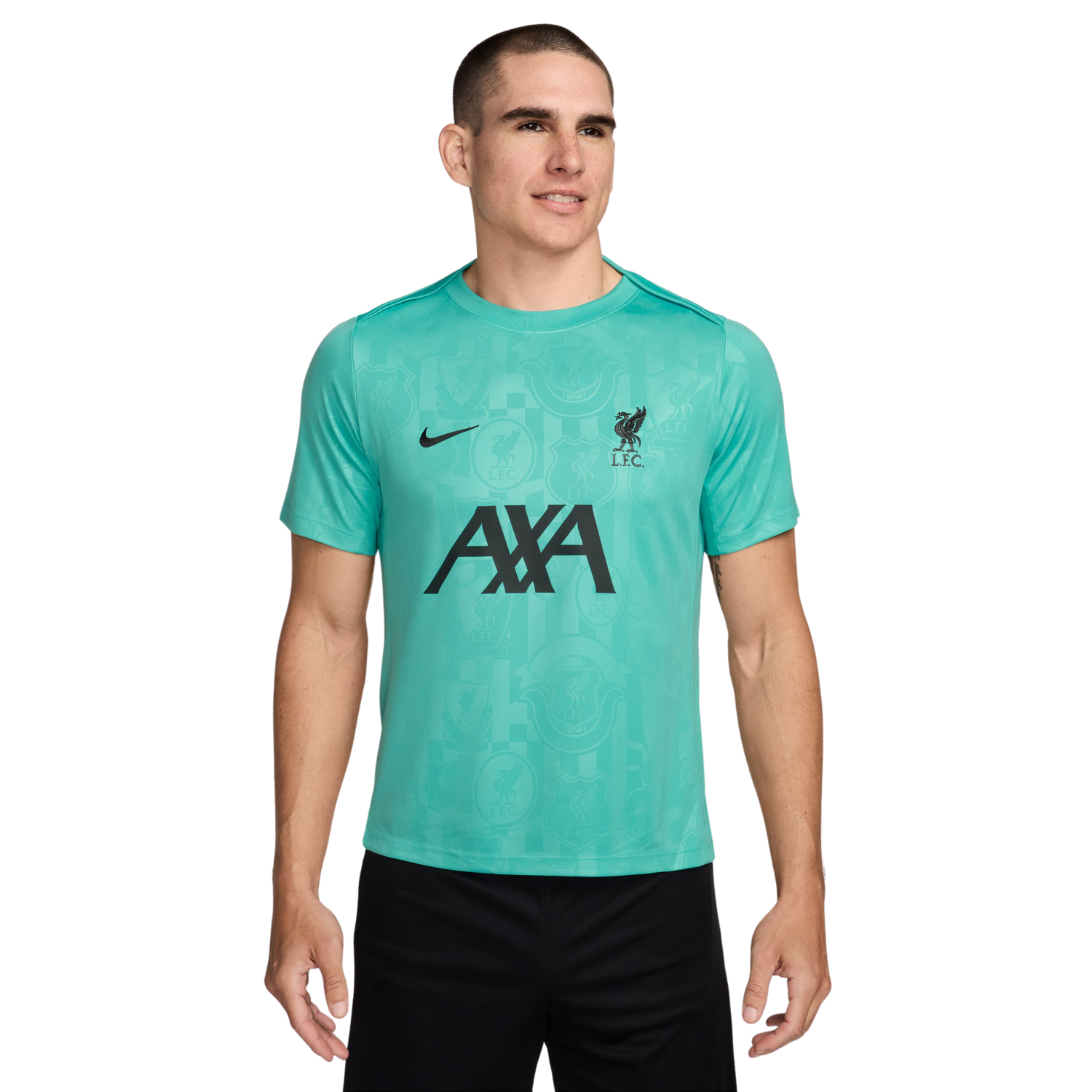 Liverpool FC Pre Match Shirt 24 25 Washed Teal Night Forest Night Forest