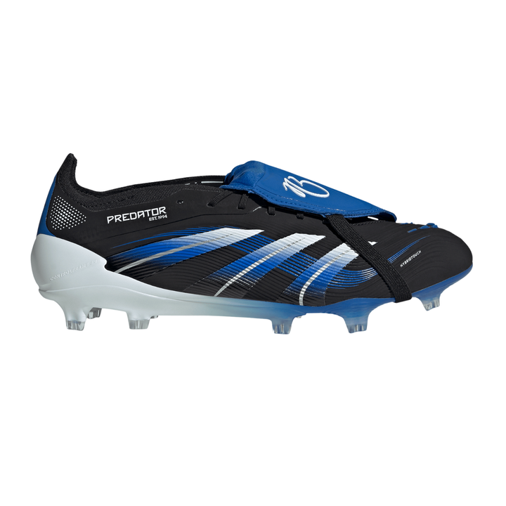 JB Predator Elite FT FG - Core Black/White/Blue by adidas at NUMBER 10 - Buy Now!