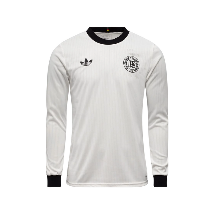 Germany 125th Anniversary L/S Shirt 25/26 - Cloud White/Black by adidas at NUMBER 10 - Buy Now!