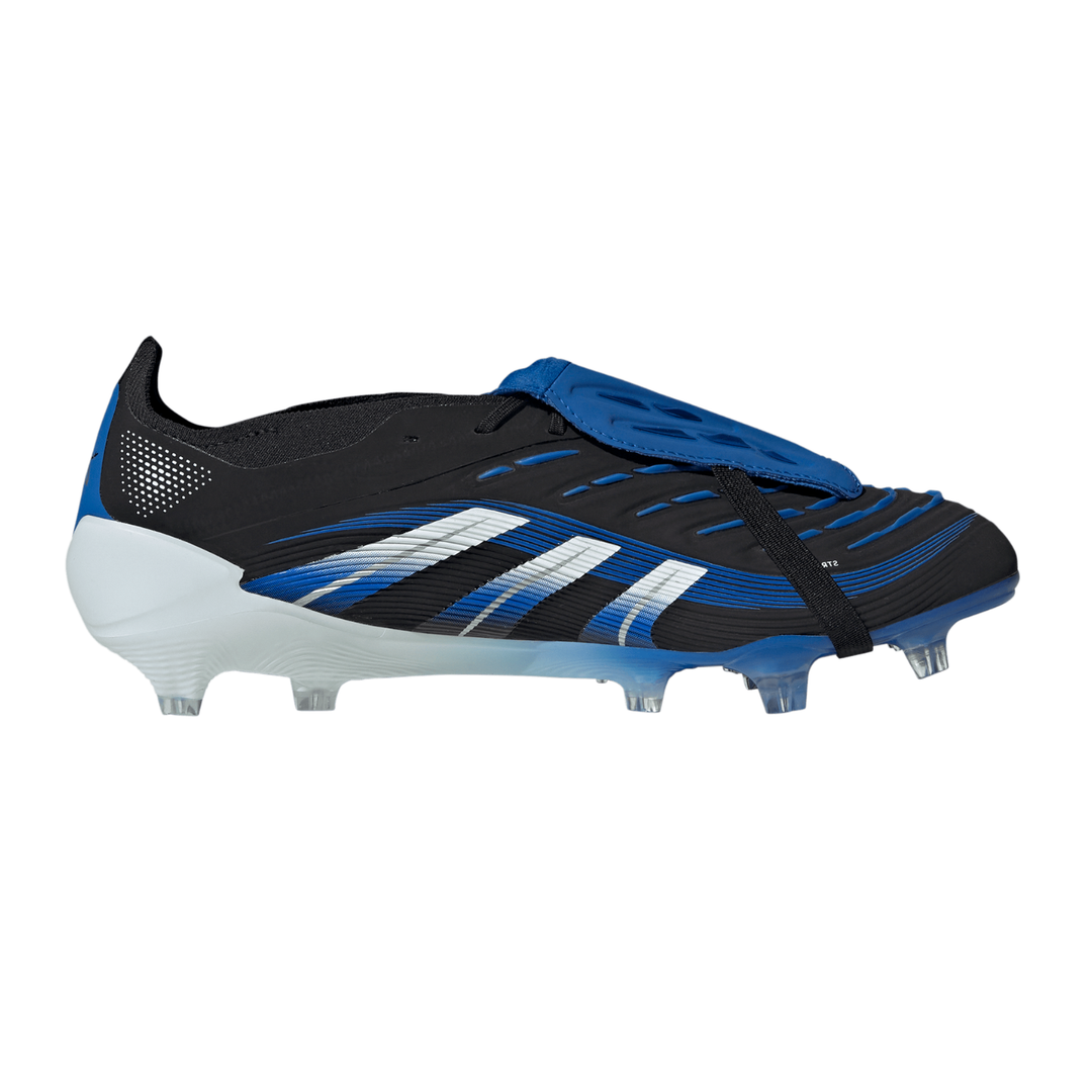 JB Predator Elite FT FG - Core Black/White/Blue by adidas at NUMBER 10 - Buy Now!