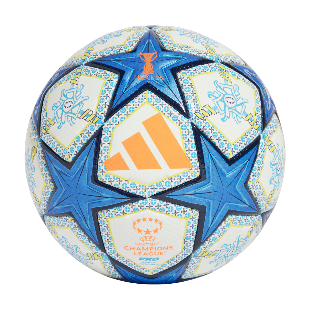 UEFA Women's Champions League Knock Out Phase Pro Ball 24/25 - White/Orange/Night Sky/Pantone by adidas at NUMBER 10 - Buy Now!