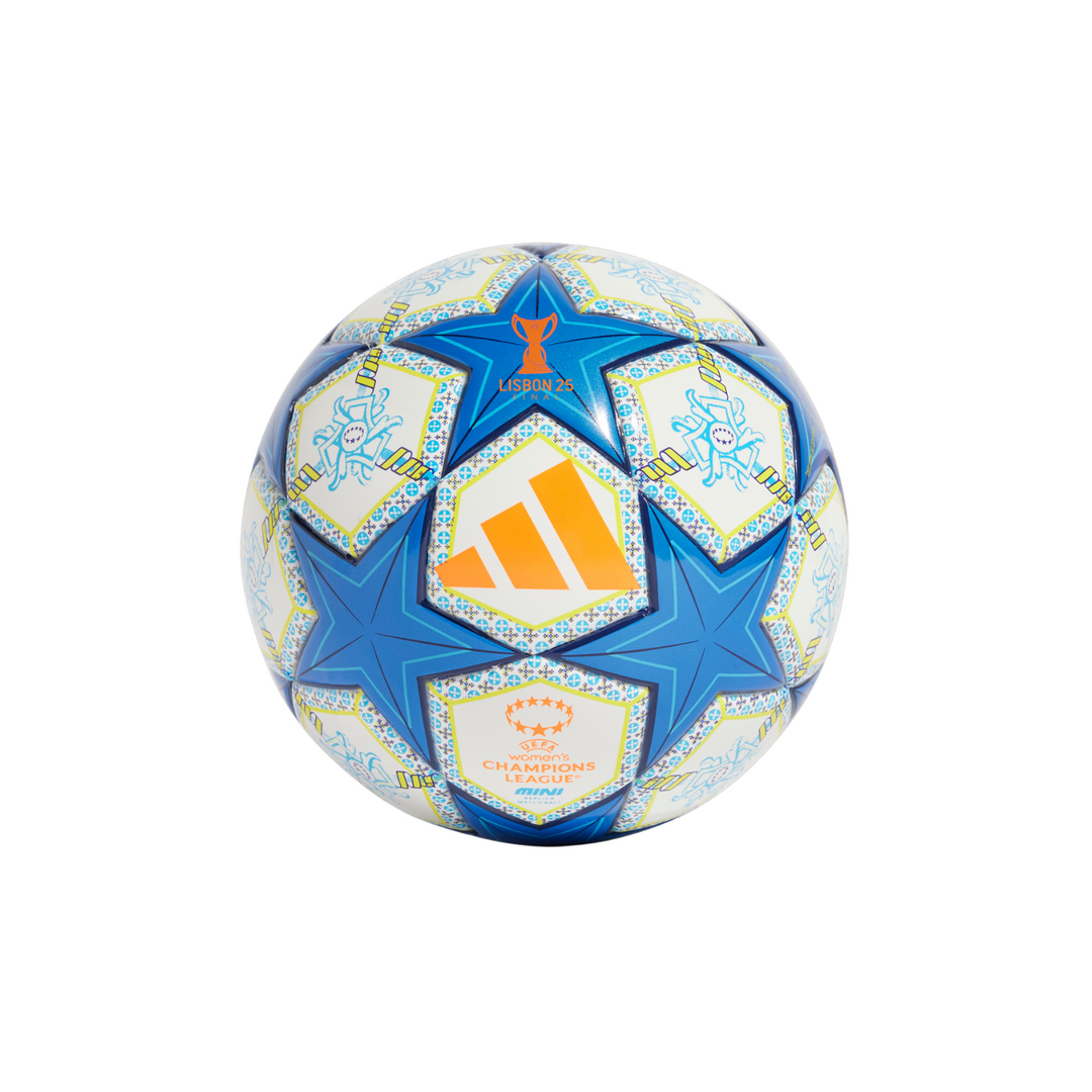 UEFA Women's Champions League Knock Out Phase Mini-Ball 24/25 - White/Orange/Night Sky/Pantone by adidas at NUMBER 10 - Buy Now!