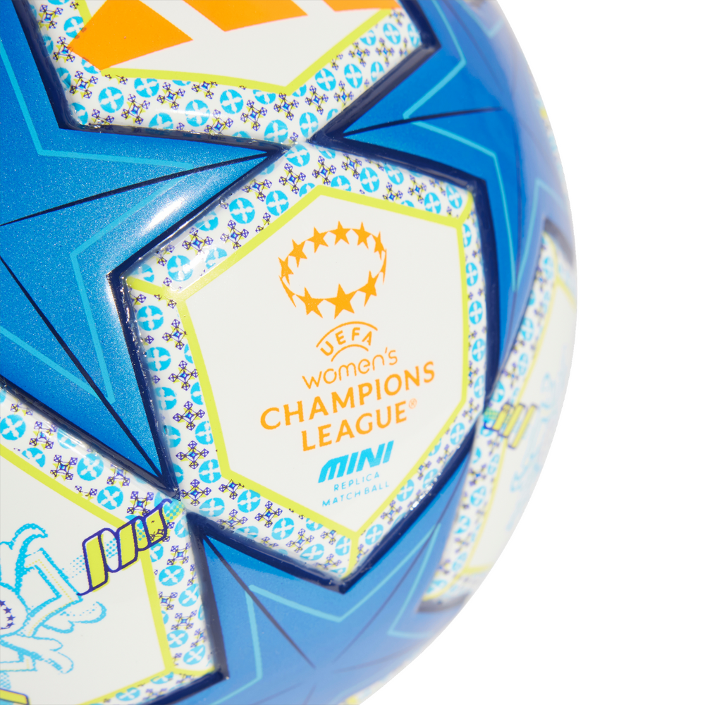 UEFA Women's Champions League Knock Out Phase Mini-Ball 24/25 - White/Orange/Night Sky/Pantone by adidas at NUMBER 10 - Buy Now!