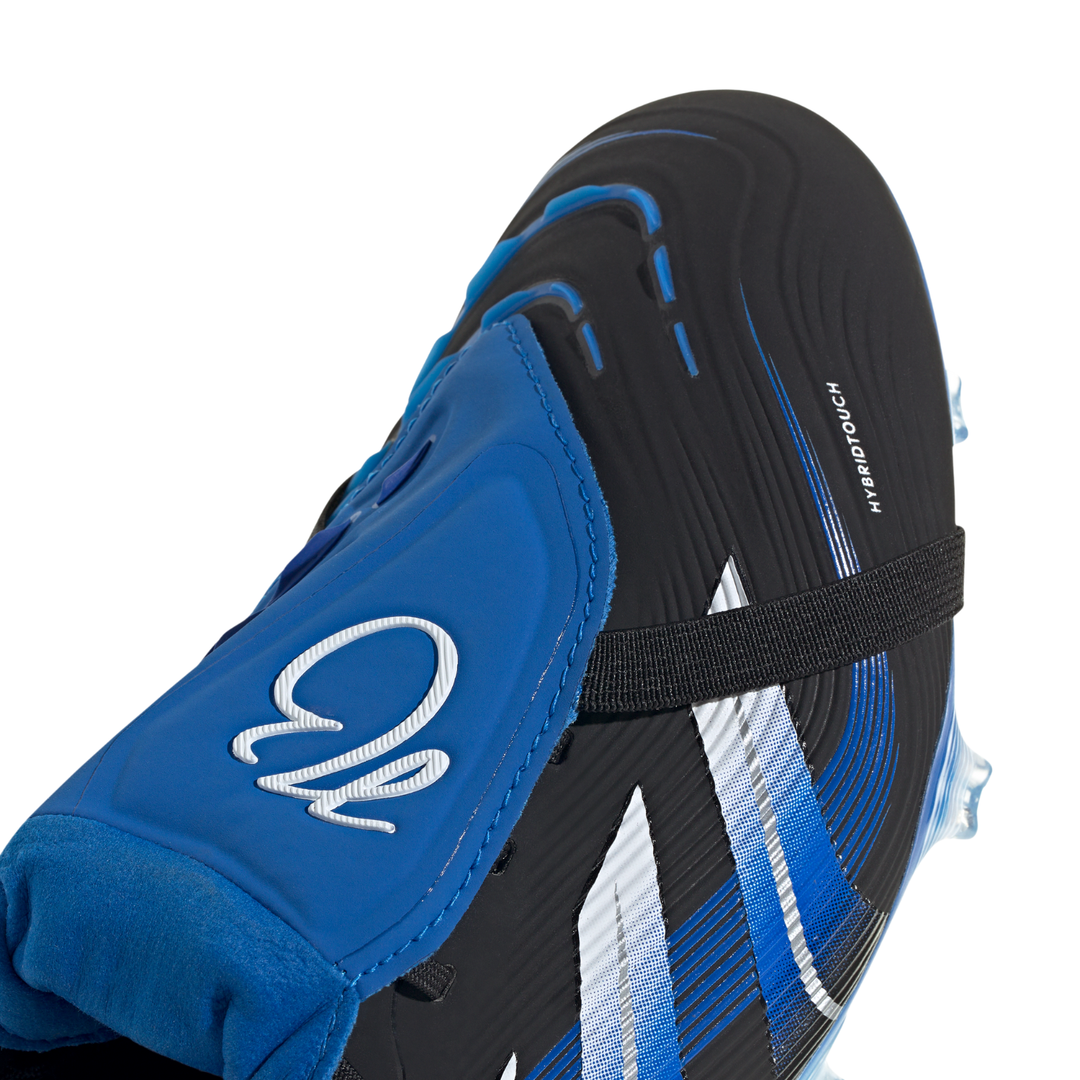 JB Predator Elite FT FG - Core Black/White/Blue by adidas at NUMBER 10 - Buy Now!