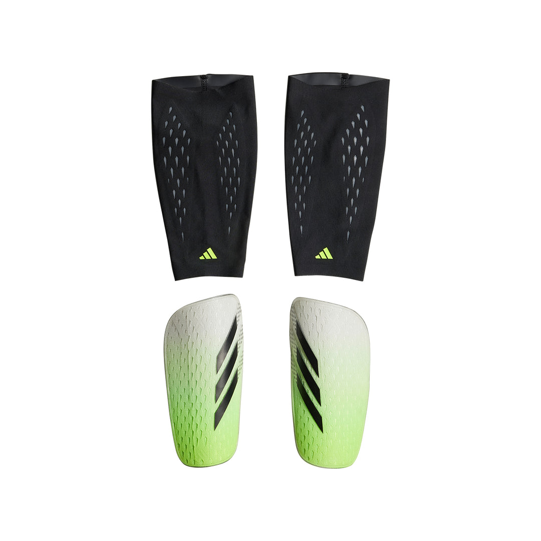 X Shinguards Pro - White/Black/Lucid Lemon - adidas - NUMBER 10