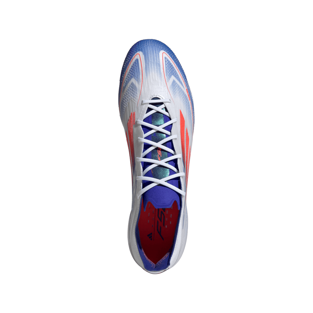 F50 Elite FG - White/Solar Red/Lucid Blue - adidas - NUMBER 10