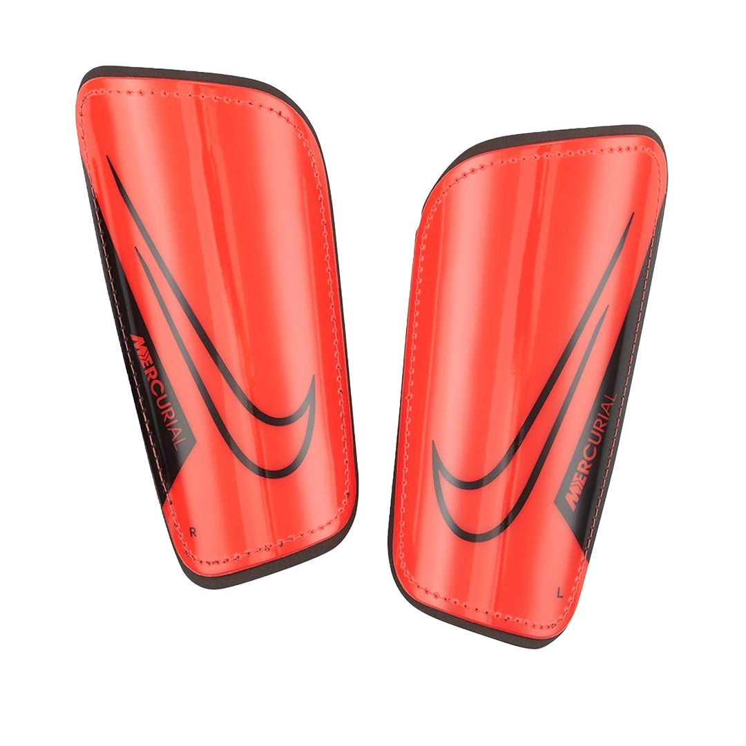 Merc Hardshell Shinpads - Bright Crimson/Black/Black - Nike - NUMBER 10