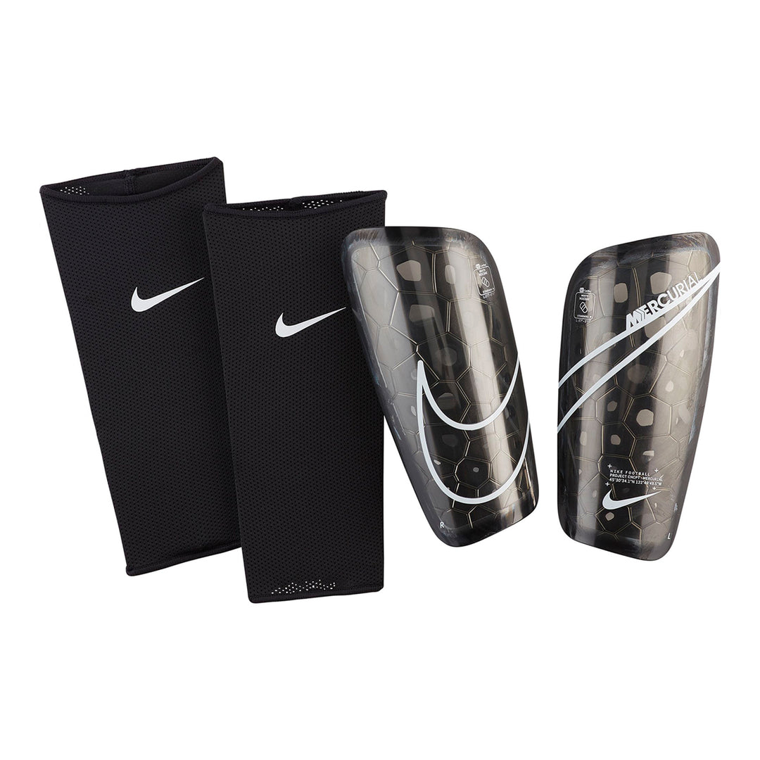 Mercurial Light Football Shinguards Black/White - Nike - NUMBER 10