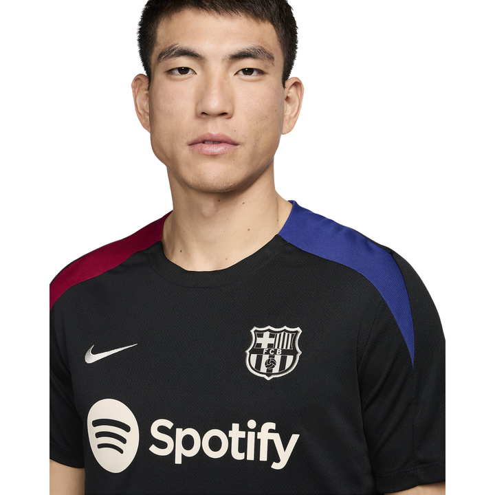FC Barcelona Strike Shirt 24/25 - Black/Noble Red/Deep Royal Blue/Light Orewood Brown by Nike at NUMBER 10 - Buy Now!