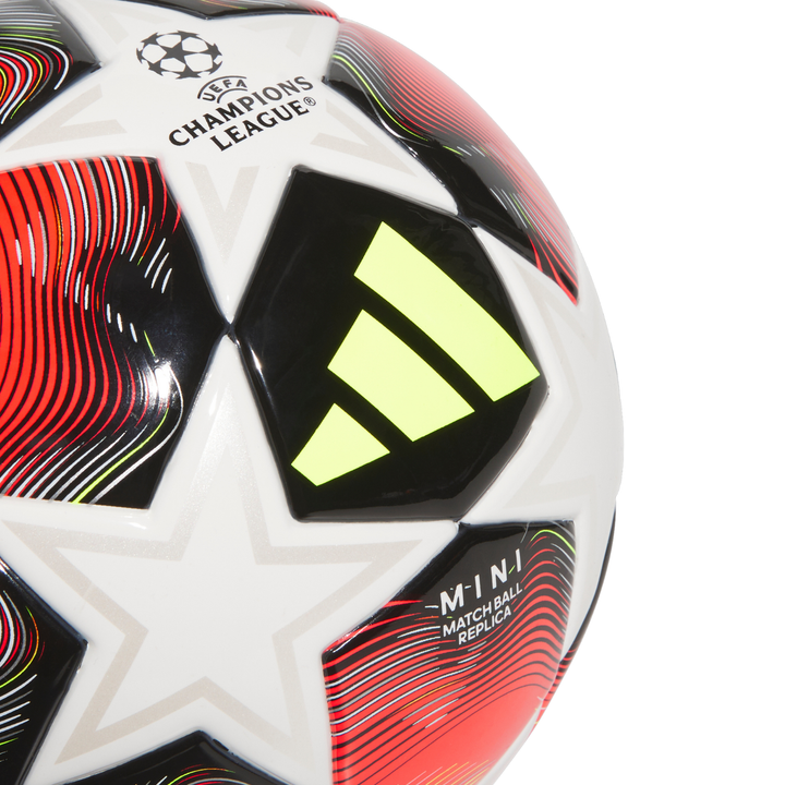 UCL Third Mini Ball 24/25 - White/Lucid Red/Lucid Lemon/Silver Metallic