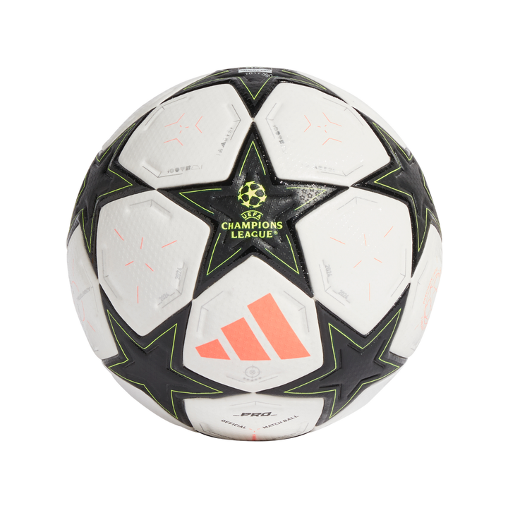 UCL Pro 24/25 League Phase Ball - White/Aurora Black/Platinum Metallic/Team Solar Yellow