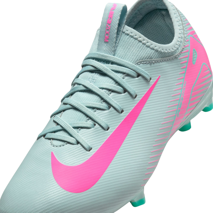 Jr Zoom Vapor 16 Academy FG/MG - Ocean Cube/Pink Blast by Nike at NUMBER 10 - Buy Now!