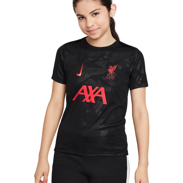 Liverpool FC Youth Third Pre-Match Shirt 24/25 - Black/Chrome Yellow/Global Red