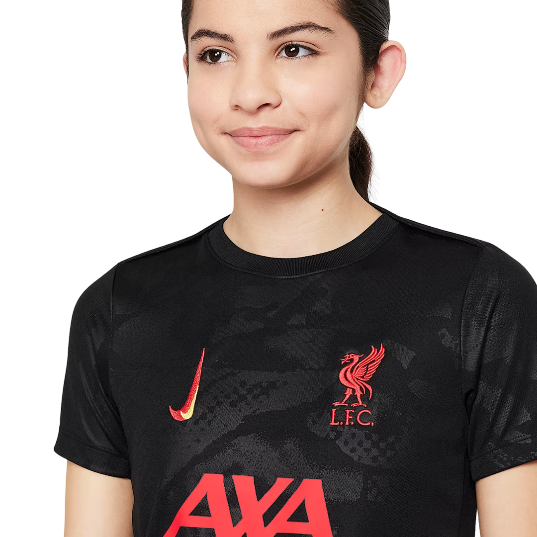 Liverpool FC Youth Third Pre-Match Shirt 24/25 - Black/Chrome Yellow/Global Red