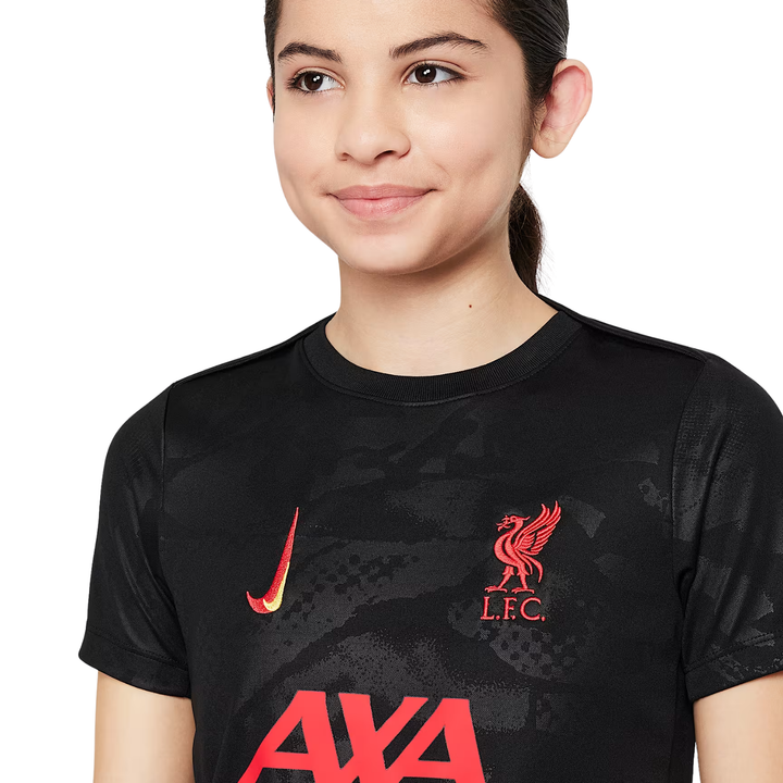 Liverpool FC Youth Third Pre-Match Shirt 24/25 - Black/Chrome Yellow/Global Red