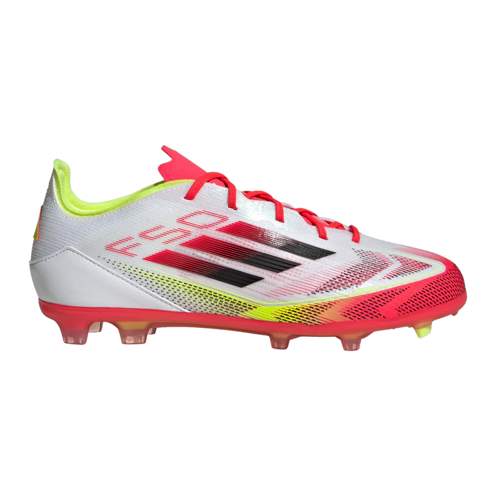 Kids F50 Elite FG - White/Core Black/Solar Yellow/Red by adidas at NUMBER 10 - Buy Now!