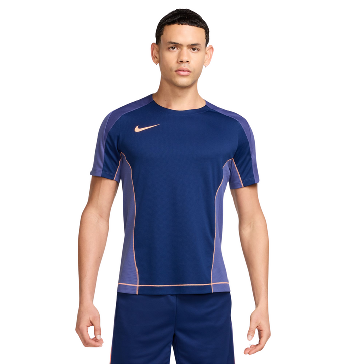 Dri-Fit Strike+ T-Shirt - Blue Void/Purple Dust/Orange Pulse by Nike at NUMBER 10 - Buy Now!