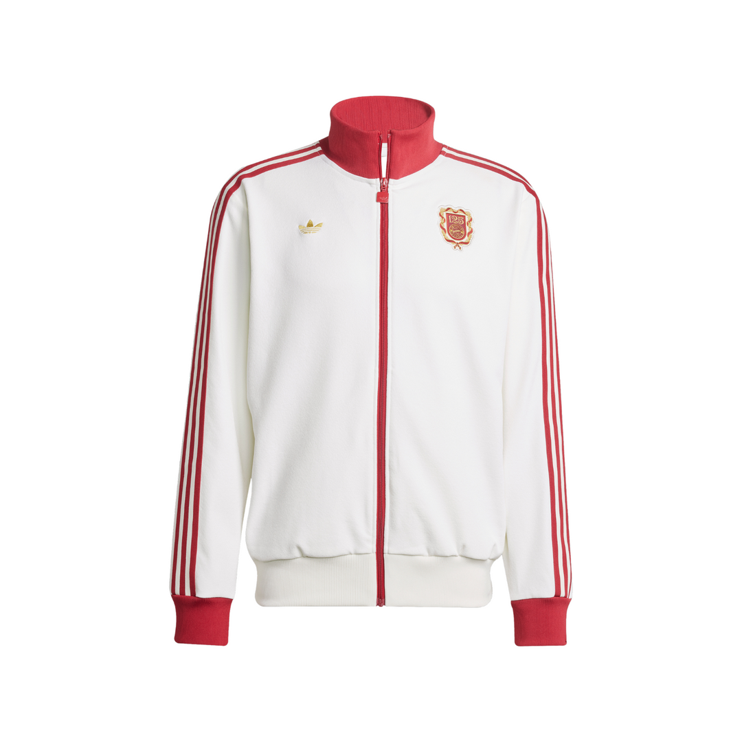 FC Bayern Munich 125th Anniversary Track Jacket 24/25 - Off White by adidas at NUMBER 10 - Buy Now!