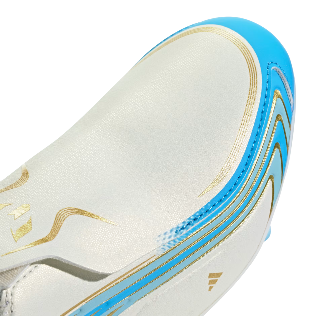 Kids F50 Messi League LL FG - Ivory / Semi Blue Burst / Icey Blue