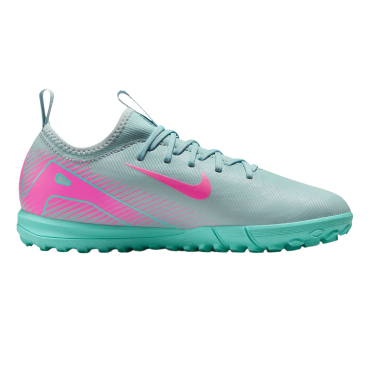 Jr Zoom Vapor 16 Academy TF - Ocean Cube/Pink Blast by Nike at NUMBER 10 - Buy Now!