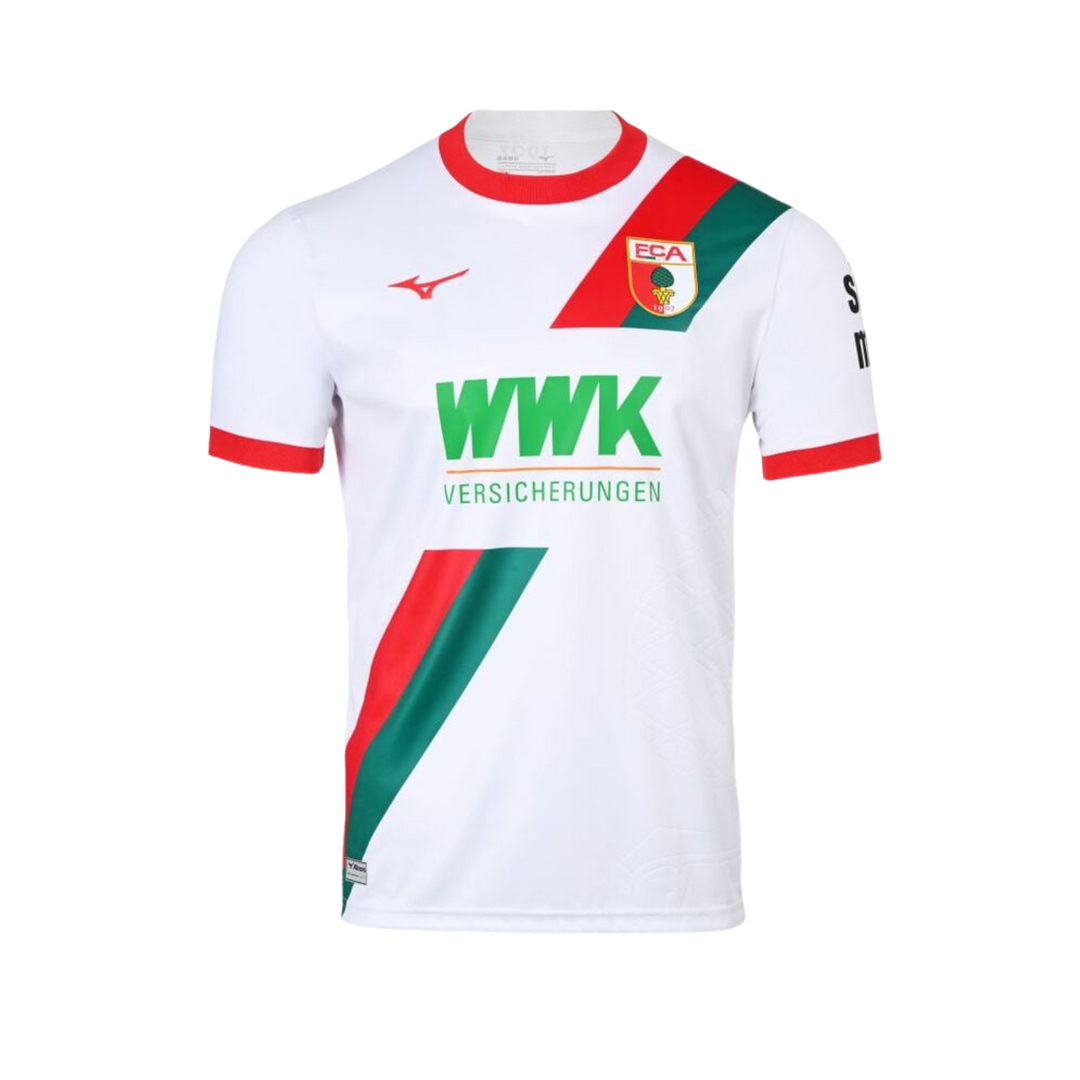 Augsburg Stadium Home Shirt 25/26 by Mizuno at NUMBER 10 - Buy Now!