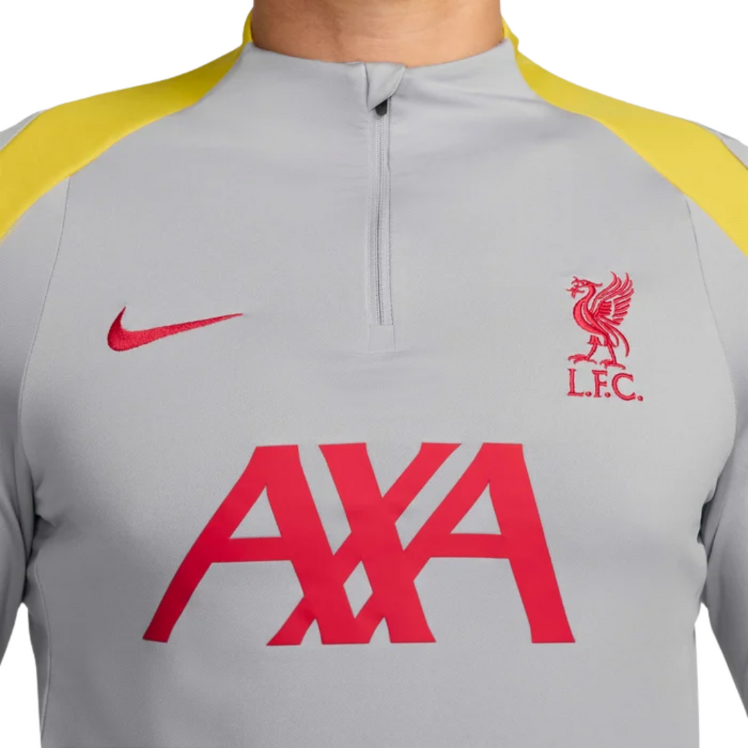 Liverpool Strike Third Drill Top 24/25 - Light Smoke Grey/Chrome Yellow/Global Red