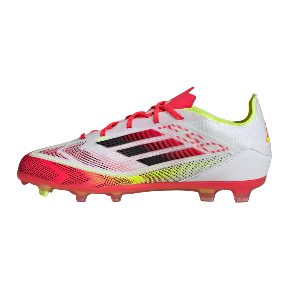 Kids F50 Elite FG - White/Core Black/Solar Yellow/Red by adidas at NUMBER 10 - Buy Now!
