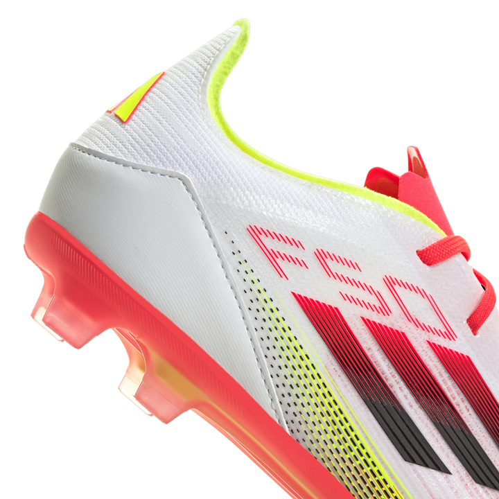 Kids F50 Elite FG - White/Core Black/Solar Yellow/Red by adidas at NUMBER 10 - Buy Now!