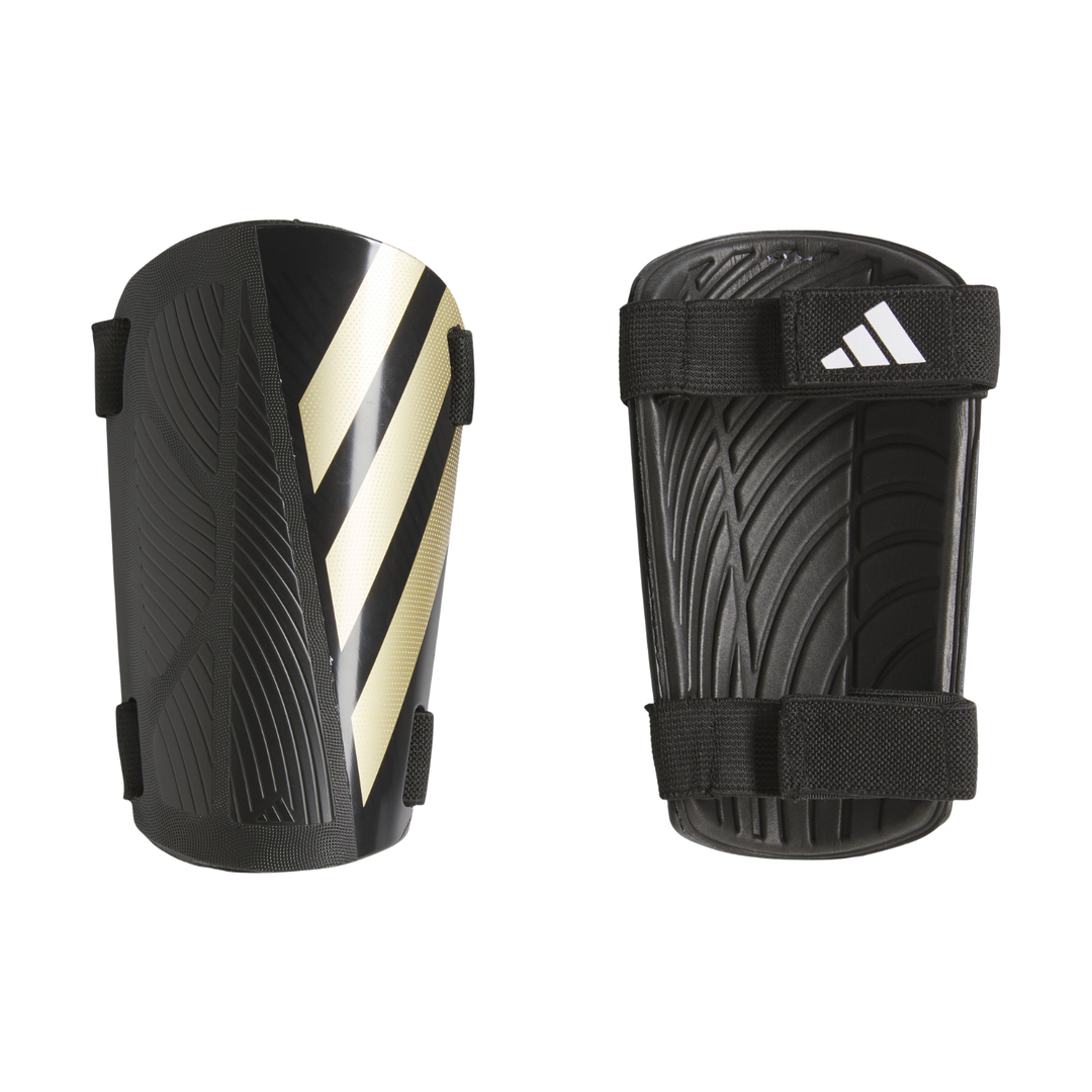 Tiro Training Shin Guards - Black/Gold Metallic/White by adidas at NUMBER 10 - Buy Now!