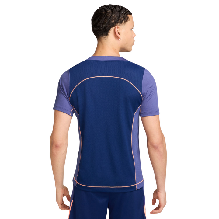 Dri-Fit Strike+ T-Shirt - Blue Void/Purple Dust/Orange Pulse by Nike at NUMBER 10 - Buy Now!