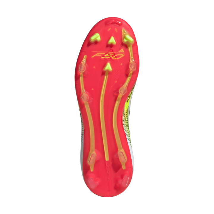 Kids F50 Elite FG - White/Core Black/Solar Yellow/Red by adidas at NUMBER 10 - Buy Now!