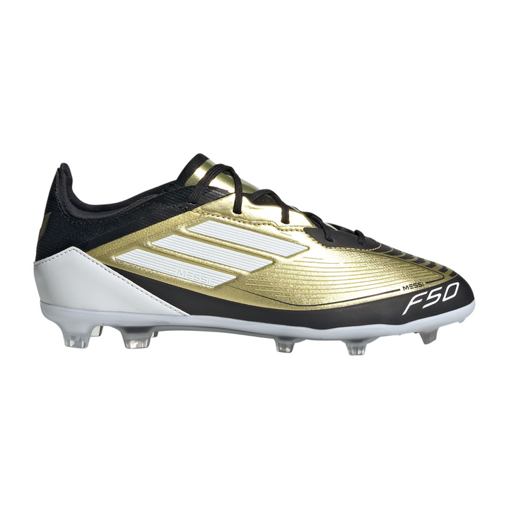 Kids Messi F50 Pro FG - Gold Metallic / Cloud White / Core Black