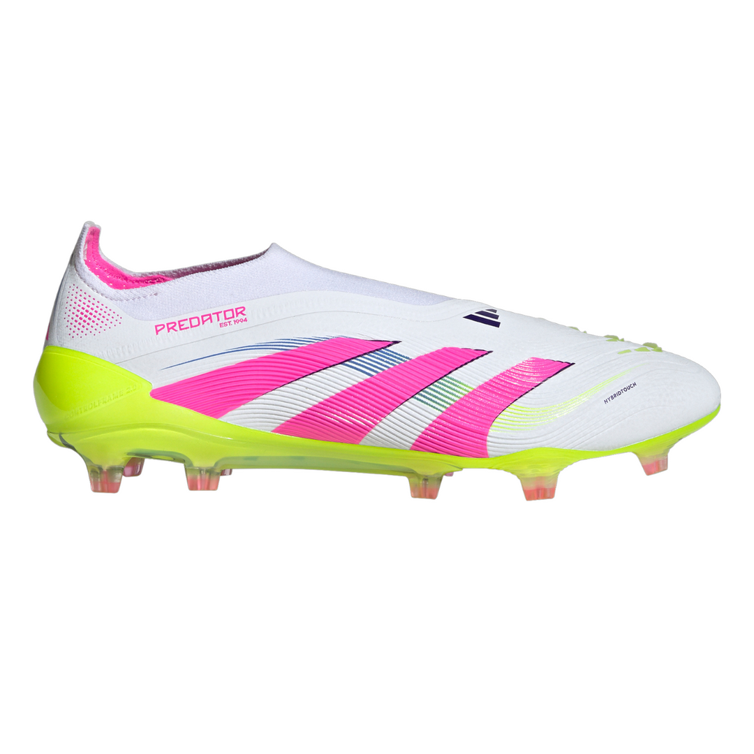 Predator Elite LL FG - Cloud White/Lucid Pink/Lucid Lemon by adidas at NUMBER 10 - Buy Now!