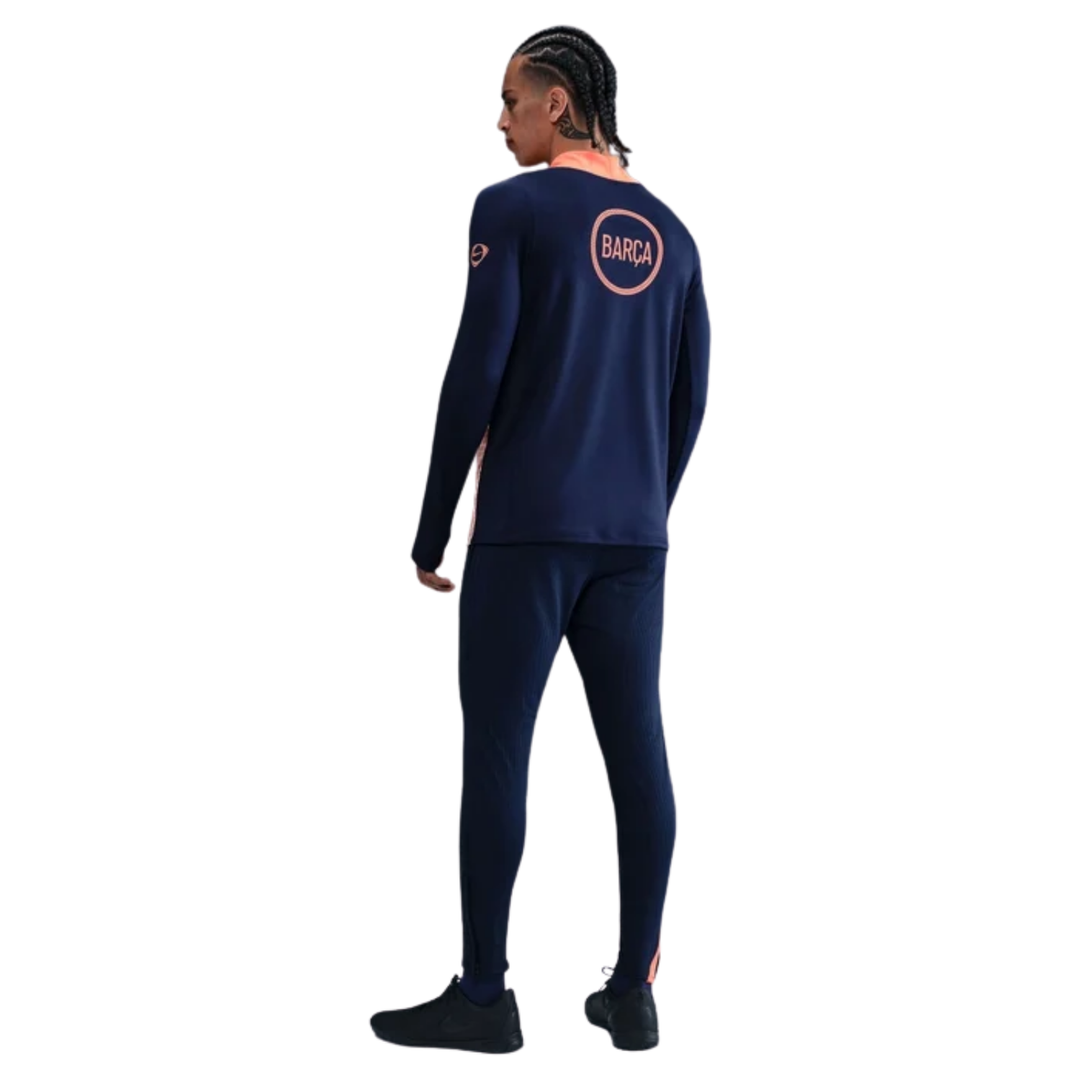 FC Barcelona Pre-match Drill Top 25/26 - Midnight Navy/Bright Mango by Nike at NUMBER 10 - Buy Now!