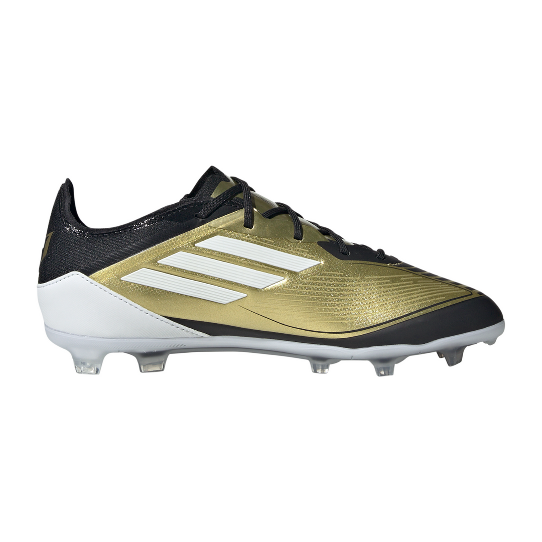 Kids Messi F50 Pro FG - Gold Metallic / Cloud White / Core Black