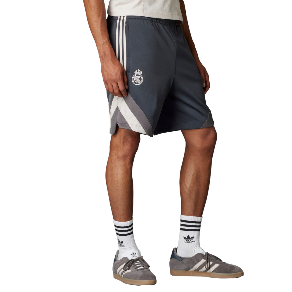 Real Madrid OG Shorts 24/25 - Grey/Putty Mauve by adidas at NUMBER 10 - Buy Now!