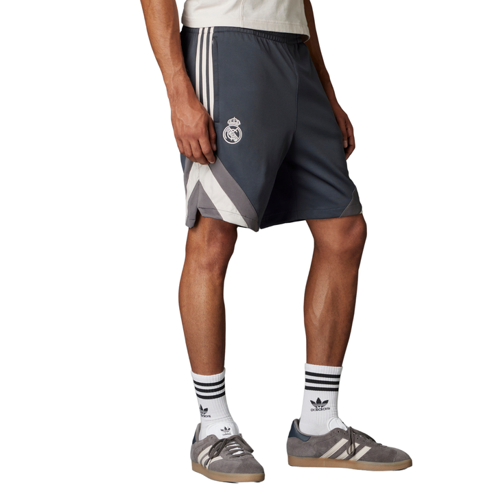 Real Madrid OG Shorts 24/25 - Grey/Putty Mauve by adidas at NUMBER 10 - Buy Now!