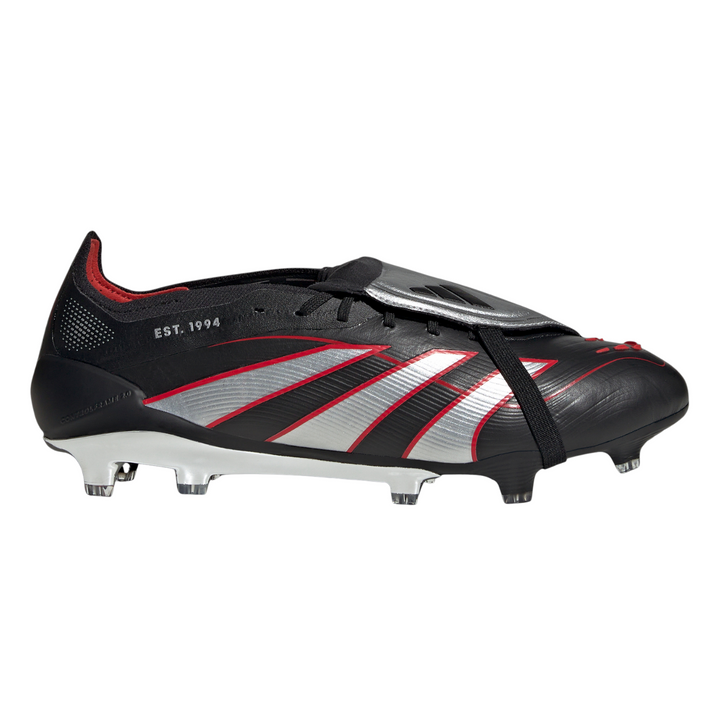 Predator Elite BSR FT FG - Core Black/Silver Metallic/Vivid Red by adidas at NUMBER 10 - Buy Now!