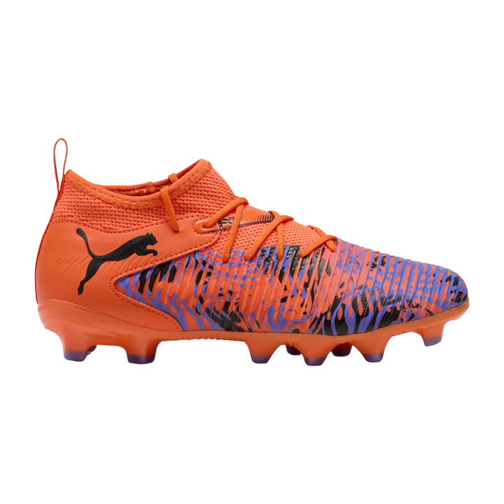 Kids Future 8 Match Creativity FG/AG - Orange Poppy/Black/Dark Amethyst by Puma at NUMBER 10 - Buy Now!