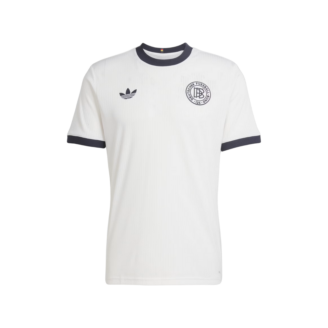 Germany 125th Anniversary Shirt 25/26 - Cloud White/Black by adidas at NUMBER 10 - Buy Now!