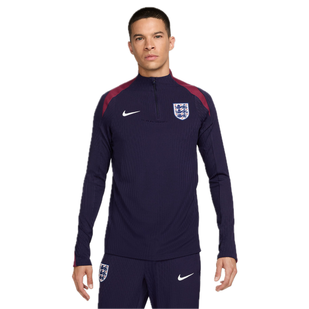 England Strike Elite Drill Top 24/25 - Purple Ink/Rosewood/White - Nike - NUMBER 10