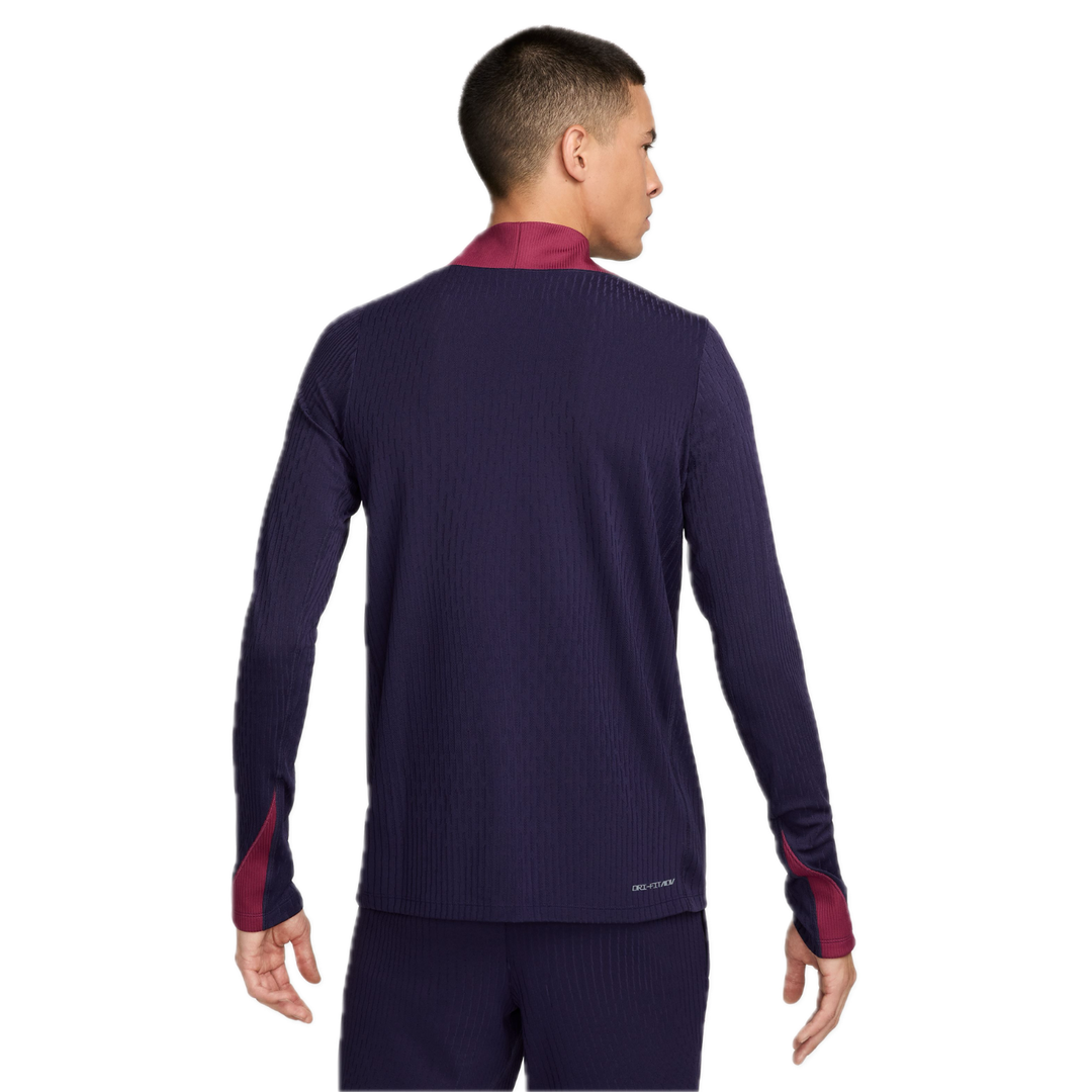 England Strike Elite Drill Top 24/25 - Purple Ink/Rosewood/White - Nike - NUMBER 10