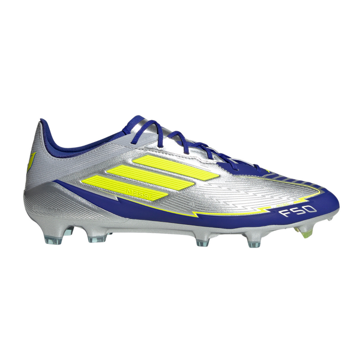 Messi F50 Elite FG - Silver Metallic/Solar Yellow/Lucid Blue