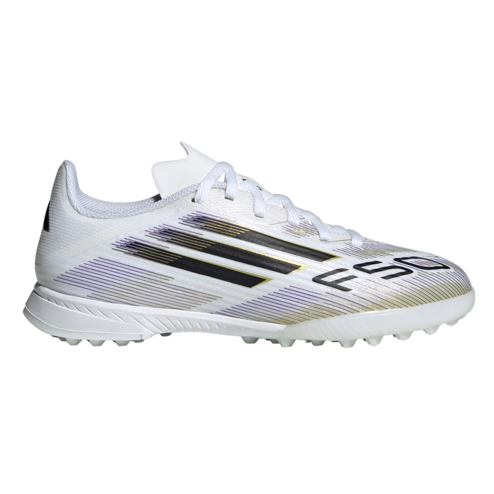 Kids F50 League TF - White/Core Black/Gold Metallic