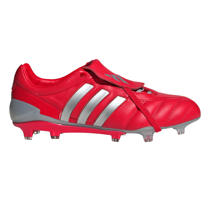 Predator Mania FG - Vivid Red/Silver Metallic by adidas at NUMBER 10 - Buy Now!