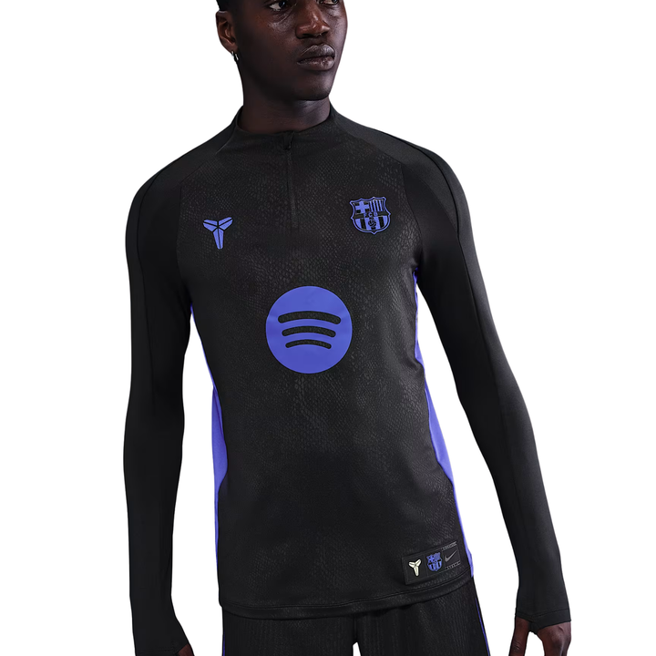 FC Barcelona Kobe Pre-Match Drill Top 25/26 - Black/Black/Persian Violet/Persian Violet by Nike at NUMBER 10 - Buy Now!