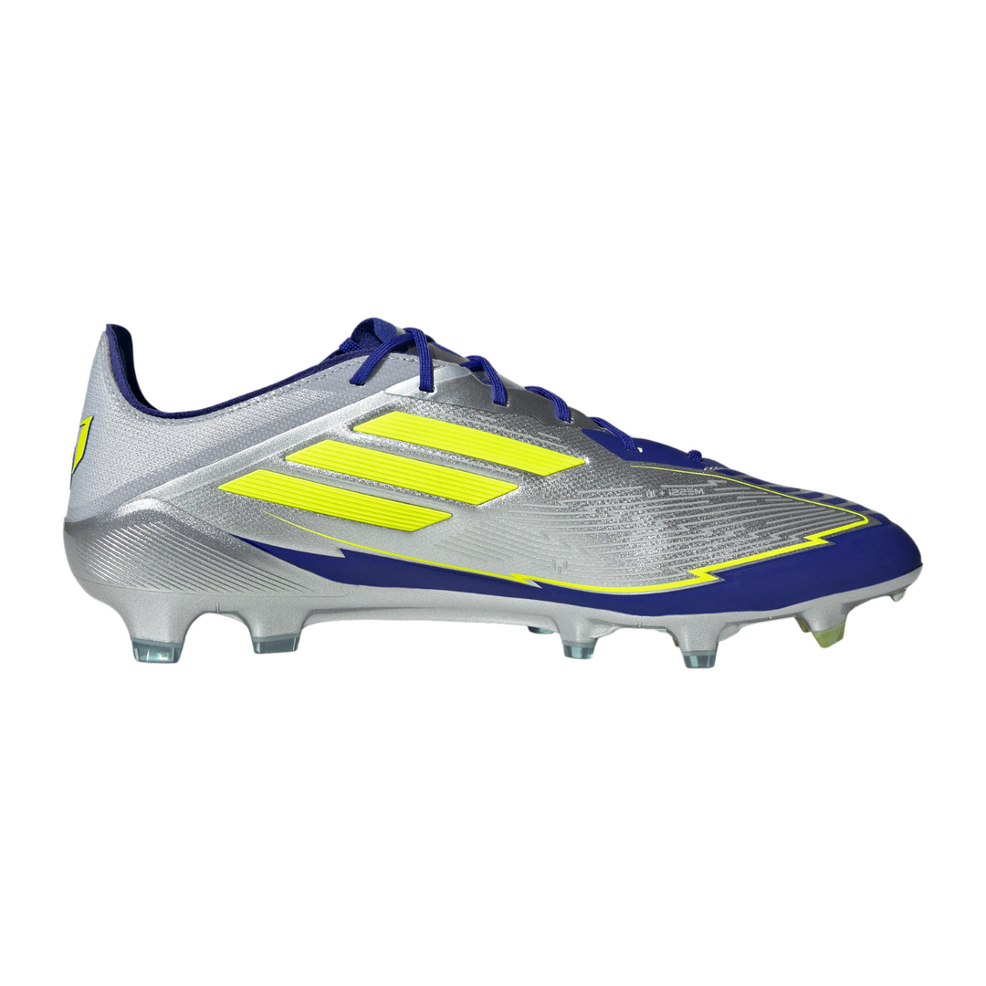 Messi F50 Elite FG - Silver Metallic/Solar Yellow/Lucid Blue