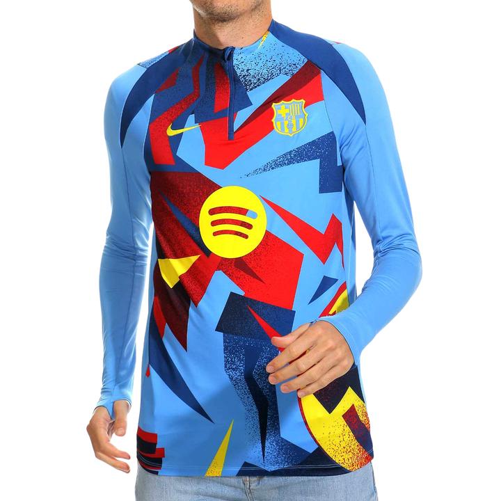 FC Barcelona Pre-Match Drill Top 25/26 - University Blue/University Blue/Gym Blue/Opti Yellow by Nike at NUMBER 10 - Buy Now!