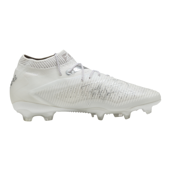 Future 8 Ultimate FG - White/Matte Silver by Puma at NUMBER 10 - Buy Now!