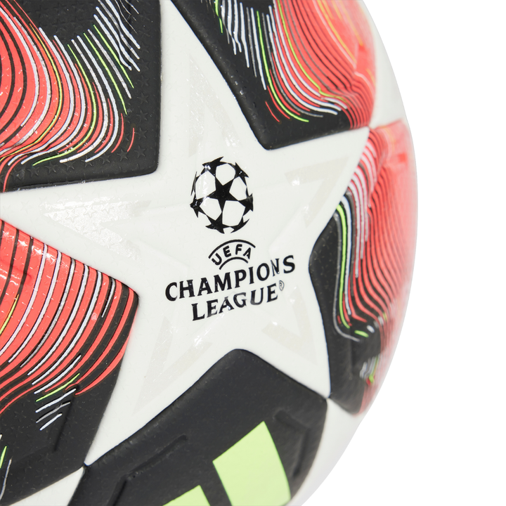 Fired Up Champions League Ball 24/25 - White/Lucid Red/Lucid Lemon/Silver Metallic